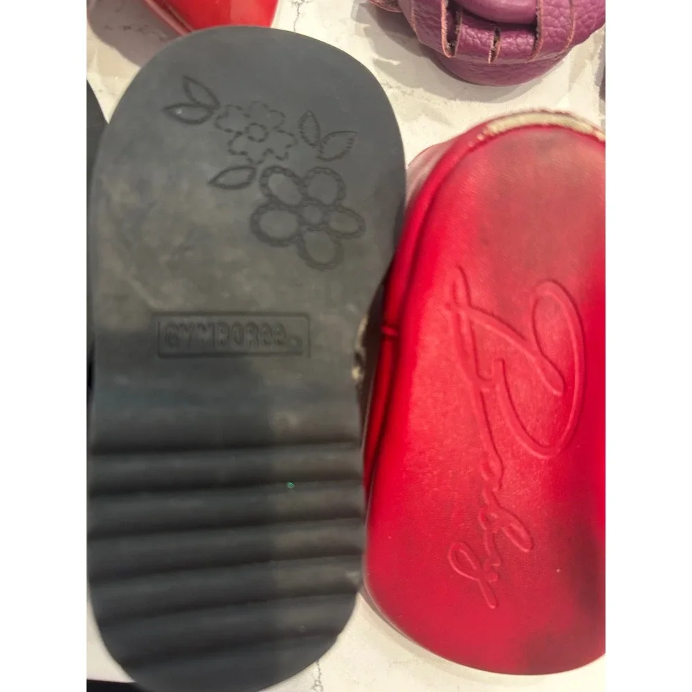 Janie and Jack Gymboree Baby Shoes Bundle Red Leopard Purple Bow Mary Janes